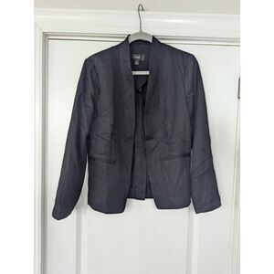 J. Crew Going-out blazer in‎ Gramercy twill women's 4 black workwear no button